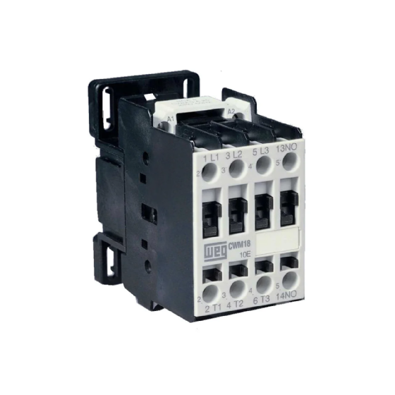 Contator WEG CWM18-10-30D23, 18A, Bobina 220VCA. Cód: 10185988