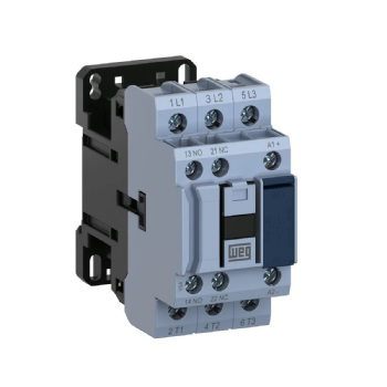 Contator de Potência WEG CWB38-11-30D02 38A 24VCA 3 Polos 1NA+1NF Cód: 12232937