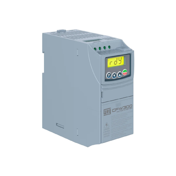 Inversor de Frequência CFW300A02P6S2NB20, 0.5CV, 2.6A, 220V Monofásico, IP20. Cód: 13059320