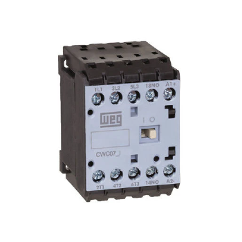 Mini Contator WEG CWC07-10-30C03I 7A 24VCC 1NA Cód: 12681759