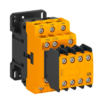 Contator de Segurança Auxiliar WEG CAWBS-72-00C03 24VCC 7NA+2NF Cód: 13751902