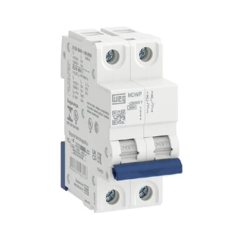Mini Disjuntor WEG MDWP-C, 2 Polos, 32A, Curva C. Cód: 15265726