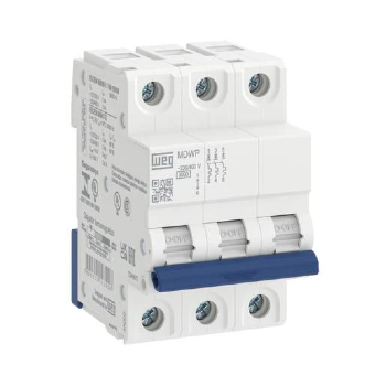 Mini Disjuntor WEG MDWP-C, 3 Polos, 10A, Curva C. Cód: 15265745