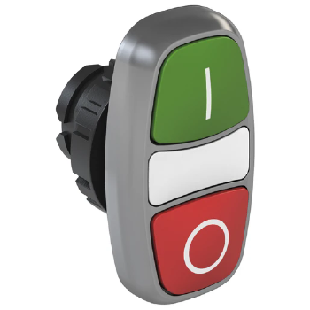 Botão Duplo Iluminado WEG CSW2-BDFIC21IO, Verde/Vermelho, 22mm. Cód: 13185008
