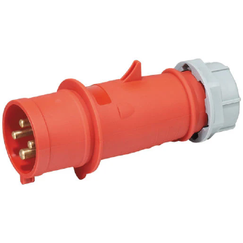 Plugue Industrial WEG 3P+T 16A 380-440V 6H Vermelho. Cód: 12821006