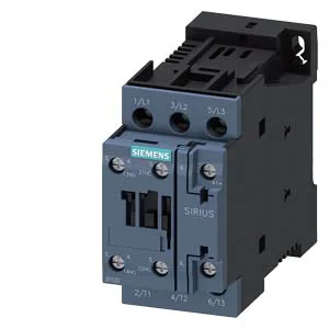 Contator Trifásico 9A 24VCC, 1NA+1NF. Cód: 3RT20231BB40