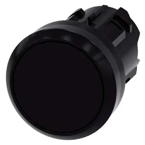 Botão de Pulso Siemens 3SU1 Preto. Cód: 3SU1000-0AB10-0AA0