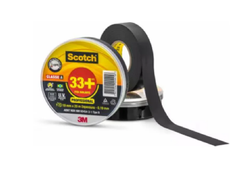 Fita Isolante 3M Scotch 33+ Preta 19mm x 20m. Cód: HB004482483
