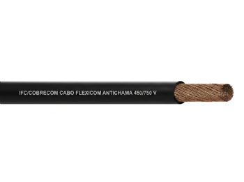 Cabo Flexível 750V 4,0mm² Preto (Rolo 100m) - Cobrecom