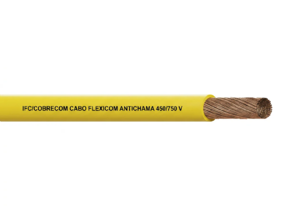 Cabo Flexível 750V 4,0mm² Amarelo (Rolo 100m) - Cobrecom