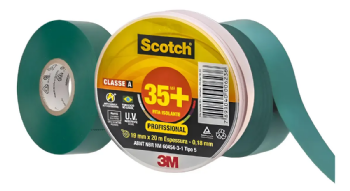 Fita Isolante 3M Scotch 35 Verde 19mm x 20m. Cód: HB004482533