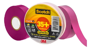 Fita Isolante 3M Scotch 35 Violeta 19mm x 20m. Cód: H0001905191