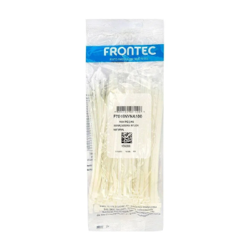 Abraçadeira Nylon Frontec 387 x 7,6 mm Natural (100un)