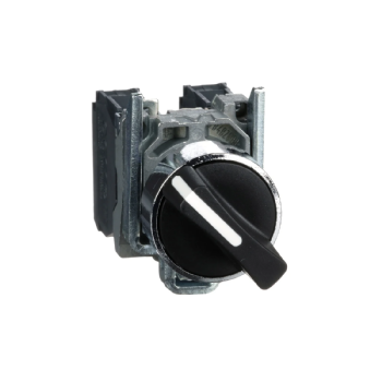 Seletor Schneider Harmony XB4 Metálico 2 Posições Fixas 1NA+1NF. Cód: XB4BD25