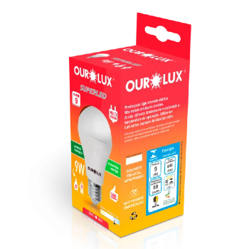 Lâmpada LED Bulbo Ourolux 9W 6500K Bivolt 20031