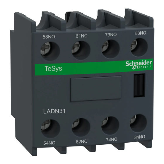 Bloco de Contato Auxiliar Schneider Frontal 3NA+1NF LADN31