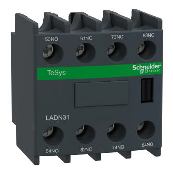 Bloco de Contato Auxiliar Schneider Frontal 3NA+1NF LADN31