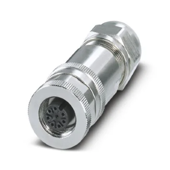 Conector M12 Fêmea 8 Polos Blindado Phoenix Contact SACC-M12FS-8CON-PG 9-SH. Cód: 1511860