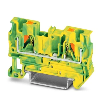 Borne de Terra Phoenix Contact PT 4-PE Push-in Verde/Amarelo. Cód: 3211766