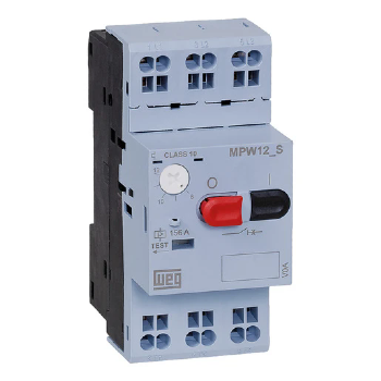 Disjuntor Motor WEG MPW12-3-U010S, 5CV, 6,3-10A, 380V Trifásico, IP20. Cód: 12501028