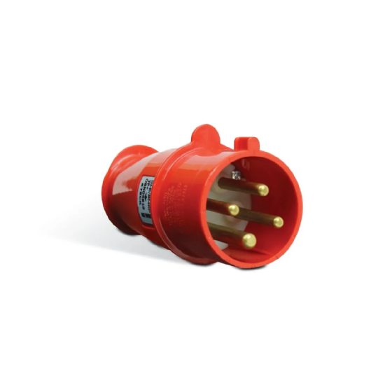 Plugue 3P+T Steck Newkon 32A 440V 6h Vermelho. Cód: N4276