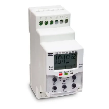 Programador Horário Digital Coel BWT40DRRP Ciclo Semanal