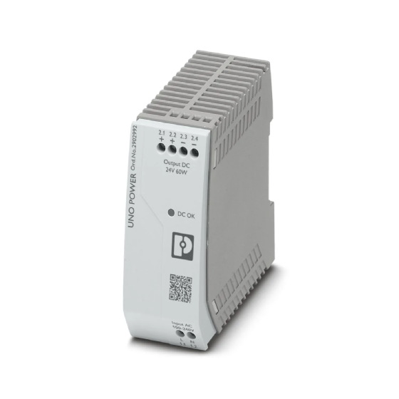 Fonte de Alimentação Chaveada Phoenix Contact UNO-PS/1AC/24DC/60W 2.5A 24VCC - Cód: 2902992