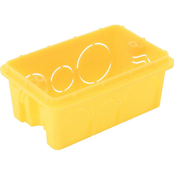 Caixa PVC 4x2 Amarela p/ Embutir 57500/044