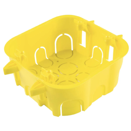 Caixa PVC 4x4 Amarela p/ Embutir 57500/072