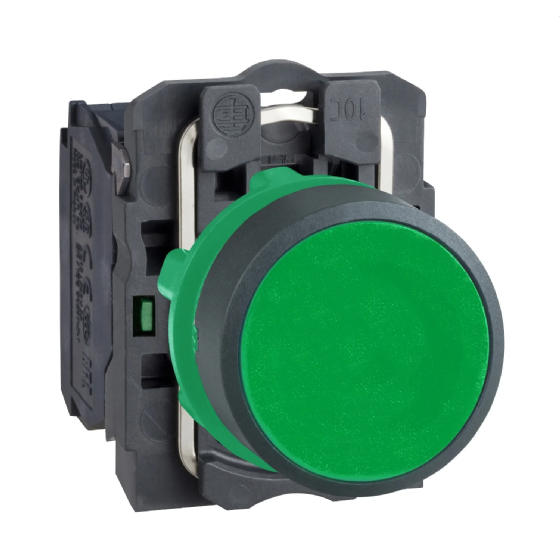 Botão Impulso Schneider Harmony XB5 Plástico Verde 1NA. Cód: XB5AA31