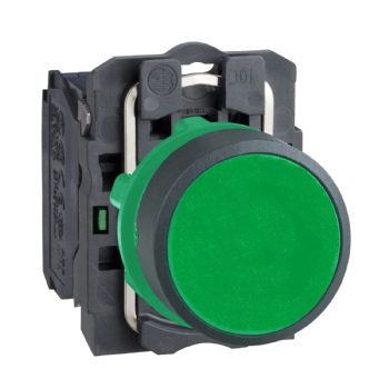 Botão Impulso Schneider Harmony XB5 Plástico Verde 1NA. Cód: XB5AA31
