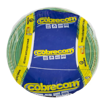 Cabo Flexível 750V 4,0mm² Verde/Amarelo (Rolo 100m) - Cobrecom