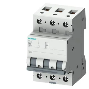 Mini Disjuntor Siemens Tripolar 40A Curva C 3kA. Cód: 5SL1340-7MB