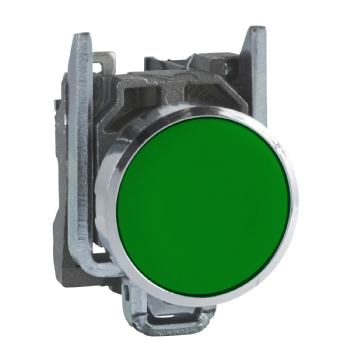 Botão de Pulso Schneider 22mm VD Metálico 1NA XB4BA31