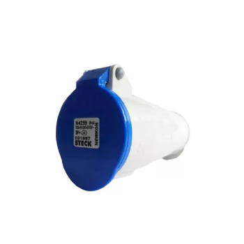 Acoplamento 3P+T Steck Newkon 32A 240V 9h Azul. Cód: N4259