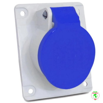 Tomada Embutir 2P+T Steck Newkon 32A 250V 6h Azul. Cód: N3246