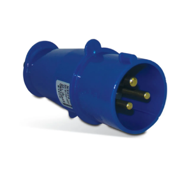 Plugue 2P+T Steck Newkon 32A 250V 6h Azul. Cód: N3276