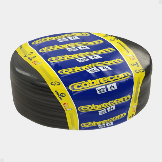 Cabo Flexível 750V 2,5mm² Preto (Rolo 100m) - Cobrecom