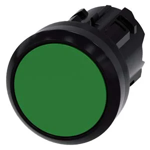 Botão Pulsador Siemens 3SU1 Verde Faceado. Cód: 3SU1000-0AB40-0AA0