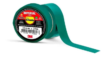 Fita Isolante 3M Imperial Verde 18mm x 20m. Cód: HB004298079