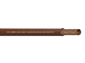 Cabo Flexível 750V 1,0mm² Marrom (Rolo 100m) - Cobrecom
