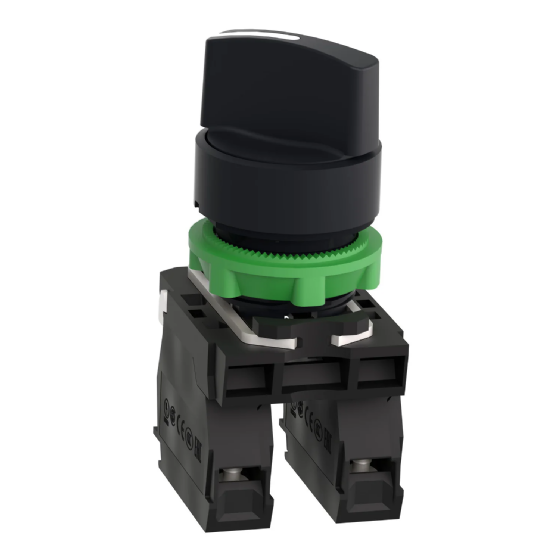 Seletor Schneider Harmony XB5 Plástico 2 Posições Fixas 2NA. Cód: XB5AD23