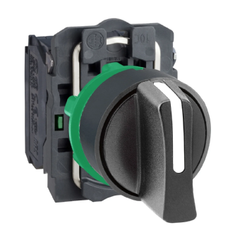 Seletor Schneider Harmony XB5 Plástico 3 Posições Fixas 2NA. Cód: XB5AD33