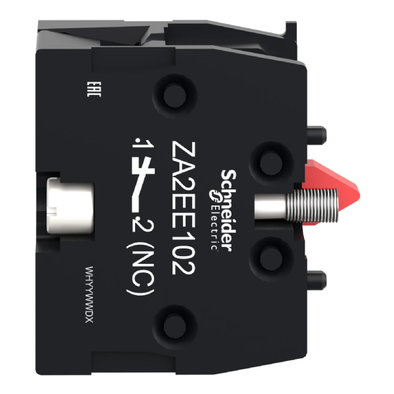Bloco de Contato Schneider 1NF para Linha XA2 ZA2EE102