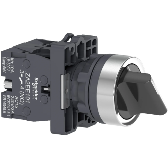 Seletor Schneider Easy Harmony XA2 Plástico 3 Posições Fixas 2NA. Cód: XA2ED33