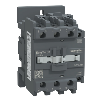 Contator Tripolar Schneider EasyPact TVS 40A 220V 1NA+1NF. Cód: LC1E40M7
