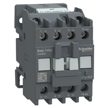 Contator Tripolar Schneider EasyPact TVS 18A 220V 1NF. Cód: LC1E1810M7