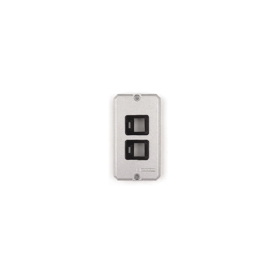 Tampa Alumínio 3/4" p/ 2 Tomadas RJ45 56117/016