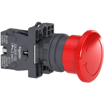 Botão Emergência Schneider Easy Harmony XA2 Vermelho 1NF. Cód: XA2ES542