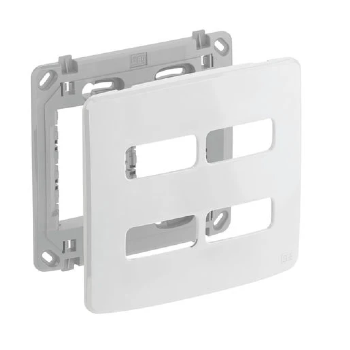Placa 4x4 para 4 Postos Weg Compose Branco 13295562